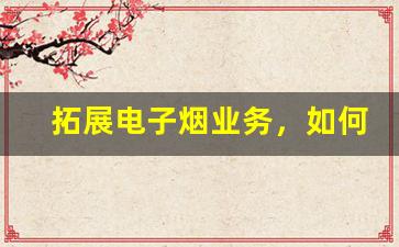 拓展电子烟业务，如何高效采购mk电子烟货源