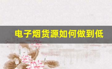 电子烟货源如何做到低成本高利润