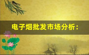 电子烟批发市场分析：如何找到优质货源